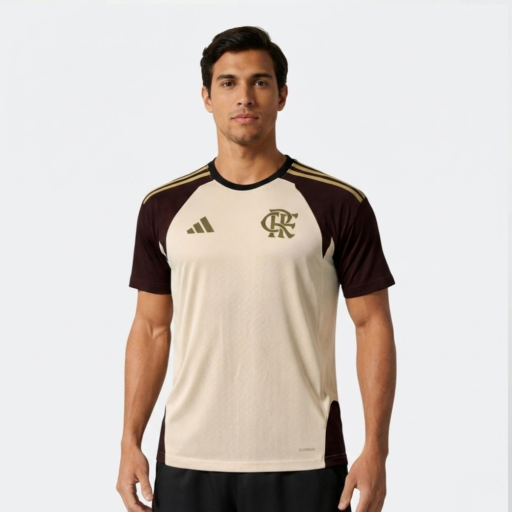 Camisa Flamengo Treino 2026/27 - Bege e Marrom
