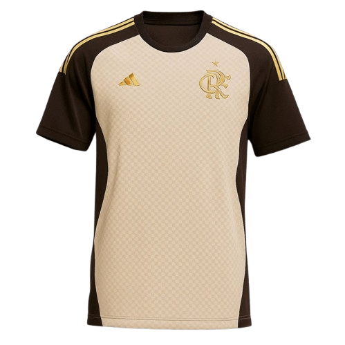 Camisa Flamengo Treino 2026/27 - Bege e Marrom